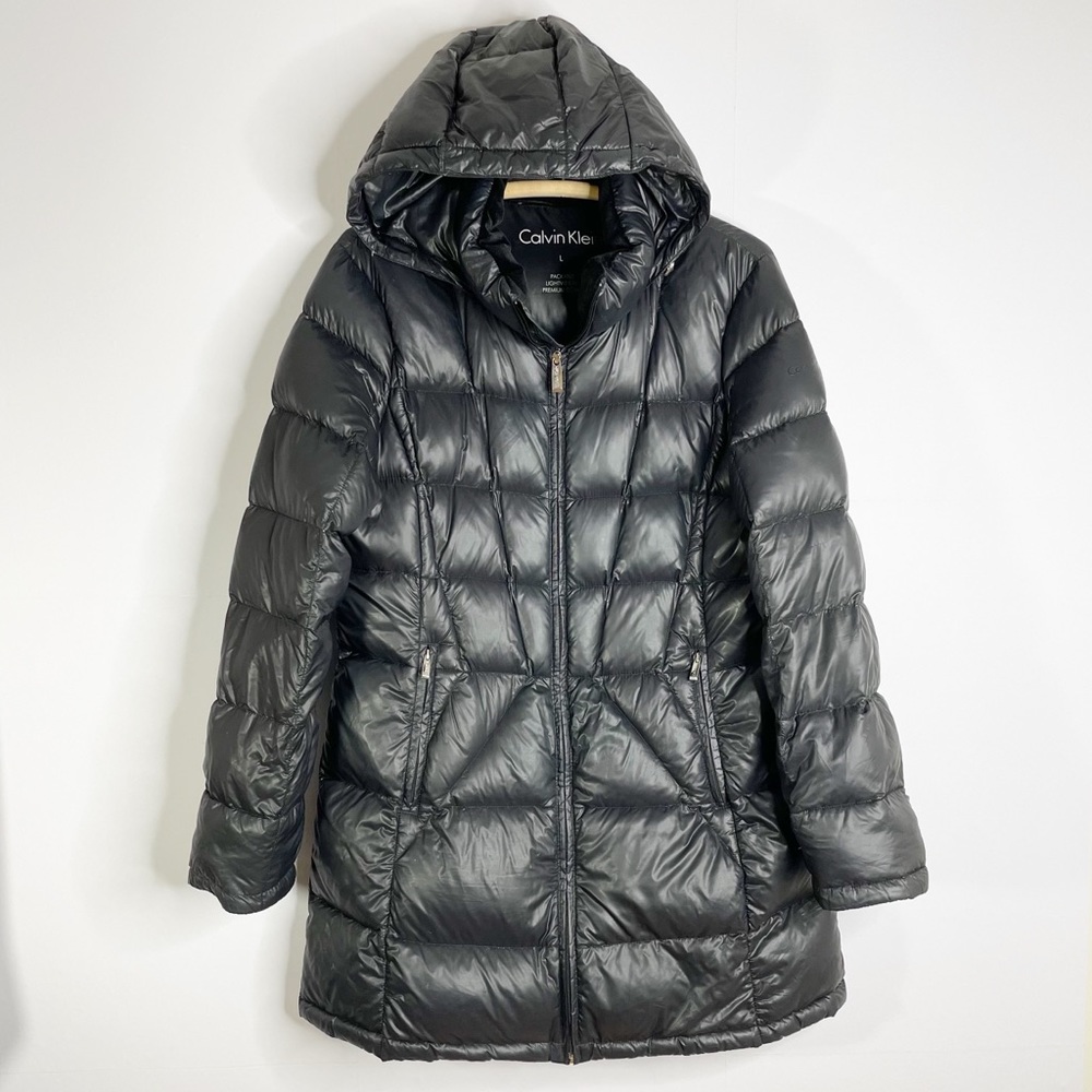 CALVIN KLEIN Hooded Puffer Coat Quilted and Packable - Sz. Large